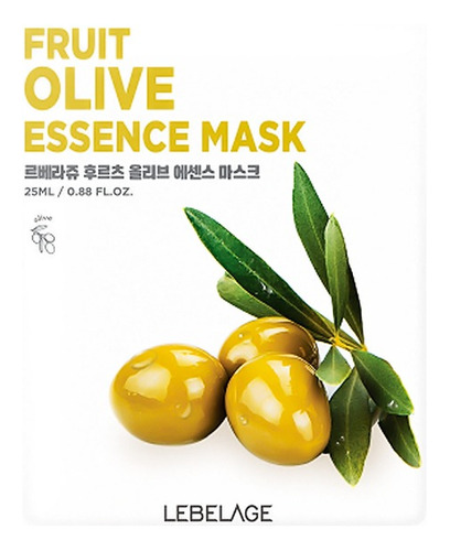 Mascarilla Coreana_ Esencia De Aceituna_ Revitalizante (5pz)