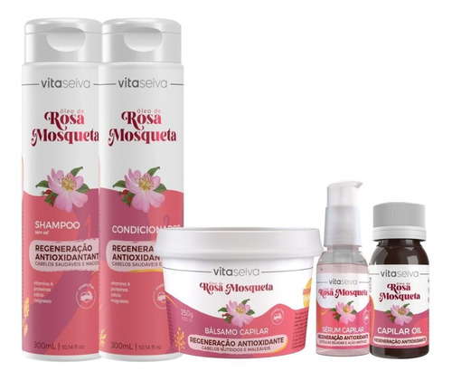 Kit Completo Rosa Mosqueta Regeneração Vita Seiva