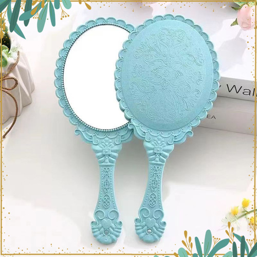 Espelho Portátil Abs+material De Vidro Handle Small Mirror