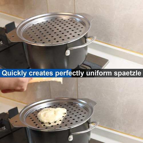 Tampa De Aço Inoxidável Spaetzle Maker Com Raspador Tradicio