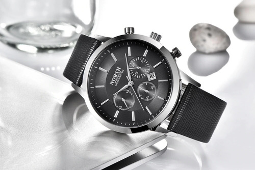 Reloj North Hombre Elegante Casual Piel Acero Inoxidable
