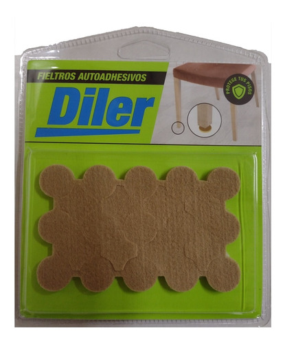 Protector Fieltro Autoadhesivo Diámetro 18mmx15u Beige Diler