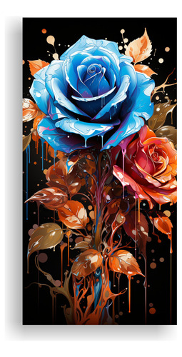 Arte De Pared Tela Sublimada Flora Full Color 40x20cm