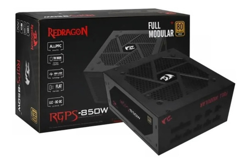 Fuente Pc Redragon 850w 80 Plus Gold Full Modular 4 Pcie !!