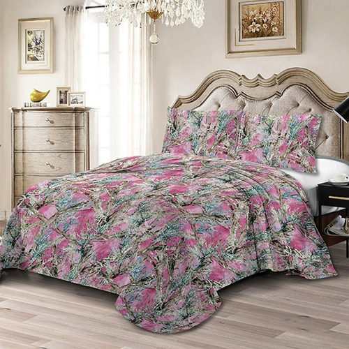 Quilt 2 Plazas Illusions Primavera-verano Envio Full