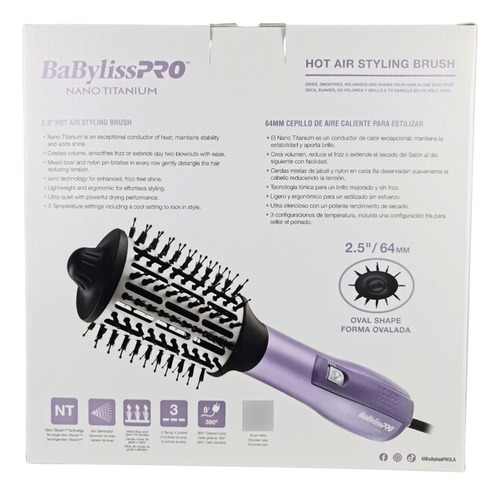 Cepillo Para Cabello Hota Air Brush Marca Babyliss + Volumen