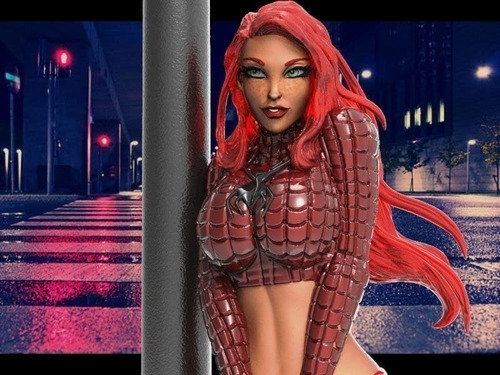 Archivo Stl Impresión 3d Spiderman - Sexy Mary Jane Sfw + Ns