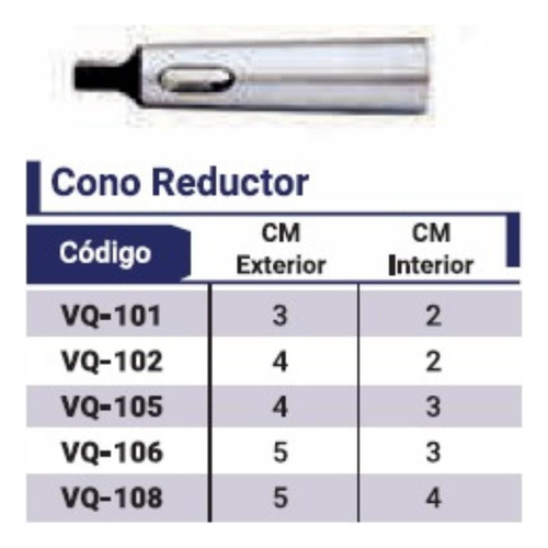 Adaptador Reductor De Cono Morse De Mt3 - Mt2 Vertex