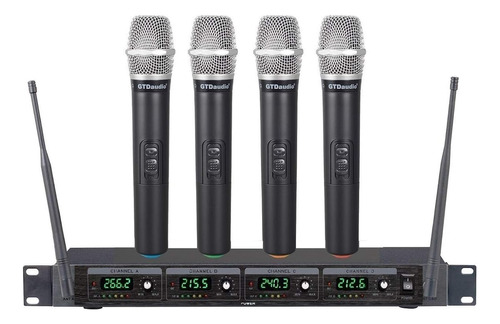 Sistema De Microfonos Inalambricos De Mano Gtd Audio 4