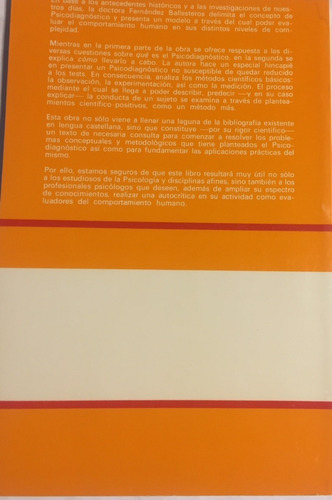 Libro Psicodiagnóstico Concepto Y Metodologia Rocio Fernande