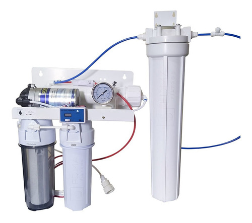 Filtro Osmose Reversa 100gpd+tdsinline+manômetro+carcaça 20°