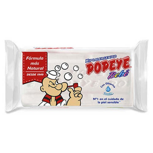 Popeye Jabón Bebé Ropa Blanca Y Color 170 Gr