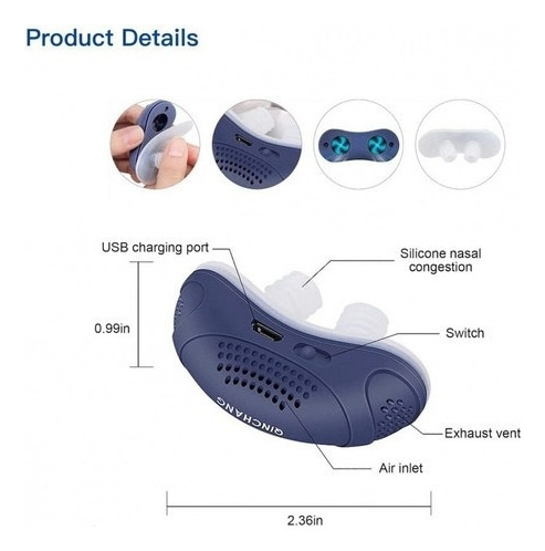 - Máquina Anti-ronco Para Apnéia Do Sono Auxílio Para Dormir