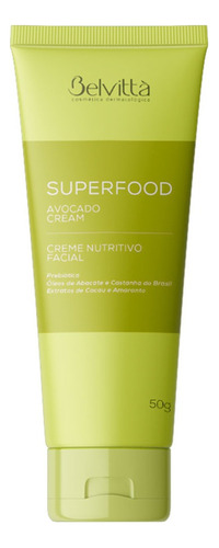 Superfood Avocado Cream 50g - Hidratante Facial Óleo Abacate