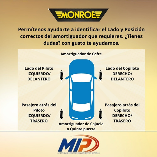 Amortiguador Willys 4-73 Pickup 51-52 Trasero Monroeplus