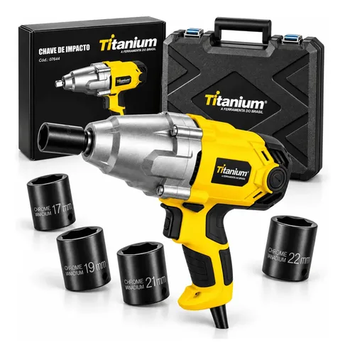 Chave De Impacto Elétrica 1/2" 900w Profissional Titanium Platina