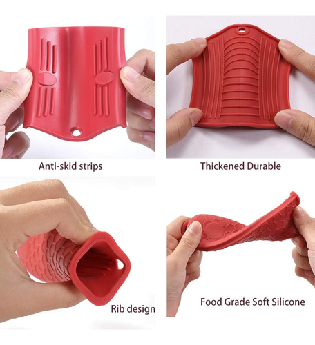 Paquete De 3 Soportes De Silicona Para Mango Caliente Y Olla