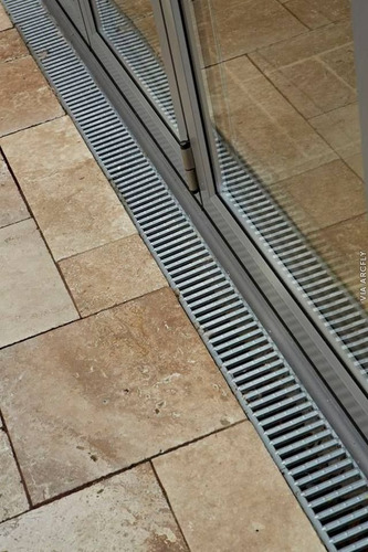 Rejilla Galvanizada + Canal Hexaline Plástico Aco 2mt