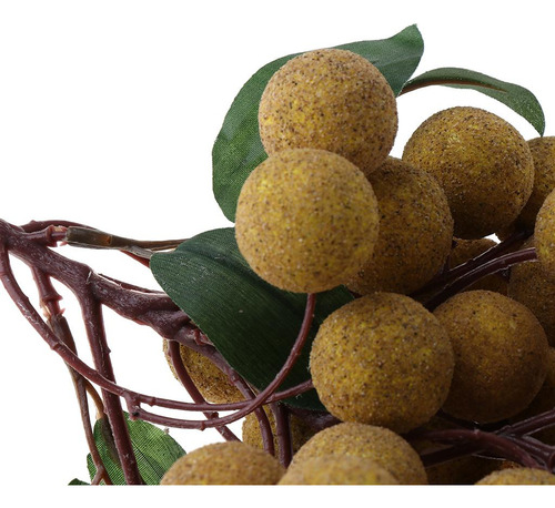 4x Fruta Artificial Poliuretano Longan Simulación Realista