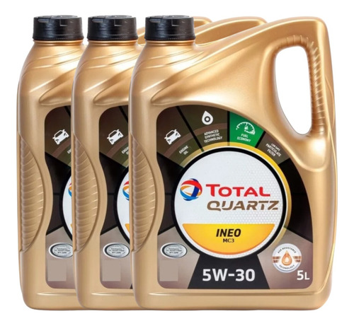 Aceite Para Motor 5w30 Total Quartz Ineo Mc3 Sintetico 15lt