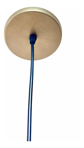 Lámpara Colgante Modelo Goccia Color Dorado Con Vidrio Ámbar