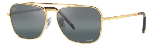Lente De Sol Ray-ban 0rb3636 New Caravan Polarizado Unisex New Caravan Polar Clear Gradient Dark Blue Legend Gold Legend Gold