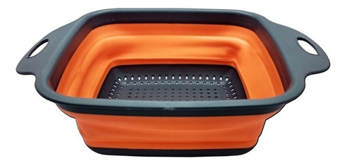 Colador Plegable Silicona Cuadrado Color Pettish Online Cg Color Naranja