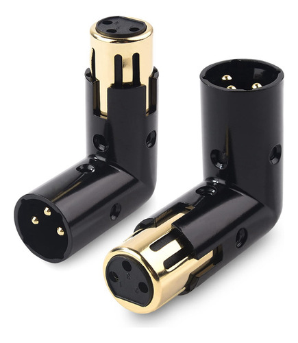Adaptador De Ángulo Xlr De 3 Pines, 3 Piezas, Ajustable De M