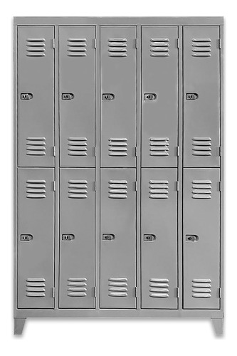 Guardarropas Locker Metalico Personal Vestuario 10 Puertas 