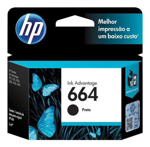 Kit 2 Cartuchos Pretos Hp 664 2136 2676 3636 3776 3790 4676