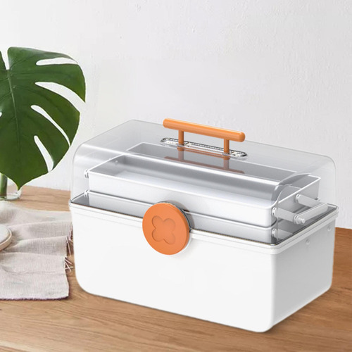 Ta Caja De , Organizador Transparente De 3 Niveles Con Asa,