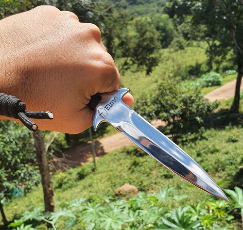 Faca Tática Punhal Militar Elmo Aço Inox Cabo Em Paracord