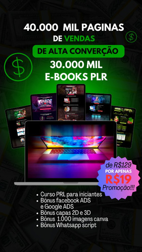 30.000 Mil E-books Prl E 40.000 Panigas De Alta Converção