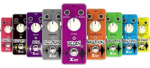 Pedal de efecto Xvive Delay V5 violeta