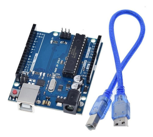 Tarjeta Desarrollo Compatible Arduino Uno Dip Con Cable