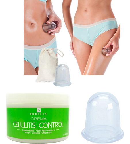 Ventosa Silicona+ Crema Celulitis Control Tratamiento Eficaz