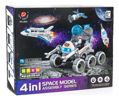 Space Models 4 En 1 Armá 4 Naves Espaciales Con Luces Stem