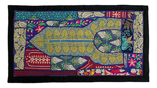 Tapestry Bordada Estilo Tradicional Hindú  Vintage Patchwork