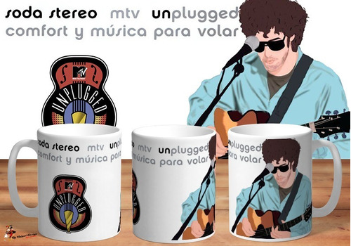 Taza Soda Stereo Gustavo Cerati Unplugged Conmemorativa 4k