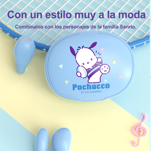 Miniso Sanrio Js-0168 Auricular Inalámbrico Bluetooth Color Pochacco