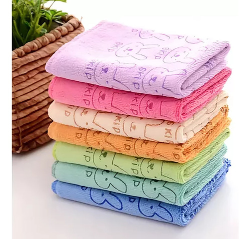 Juego De 5 Toallas Suaves Y Absorbentes Con Conejito