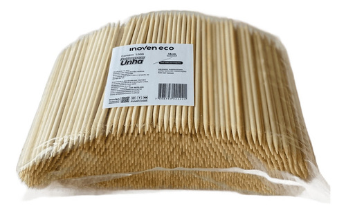 Palito De Bambu Para Unhas Manicure 2 Pontas 5000 Un Atacado