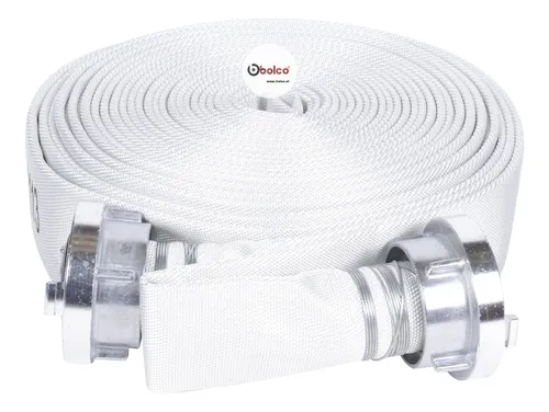 comprar Manguera Incendio Blanca 25 Mts, 2 PuLG, Con Acople