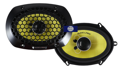 Bocinas 5x7puLG Audiolabs Adl-f57sq 2vias 550w Cono De Fibra Color Negro