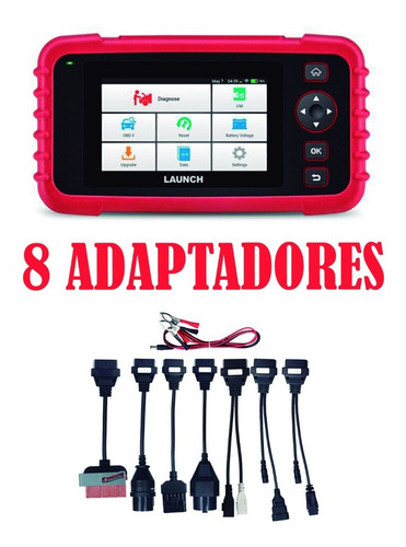 Scanner Launch 129x Completo + 8 Adaptadores Obd2