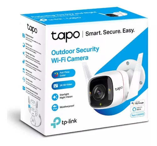 Cámara vigilancia IP  TP-Link Tapo C420S2, 2K, Visión nocturna, Exterior  IP65, Detección Inteligente, Blanco