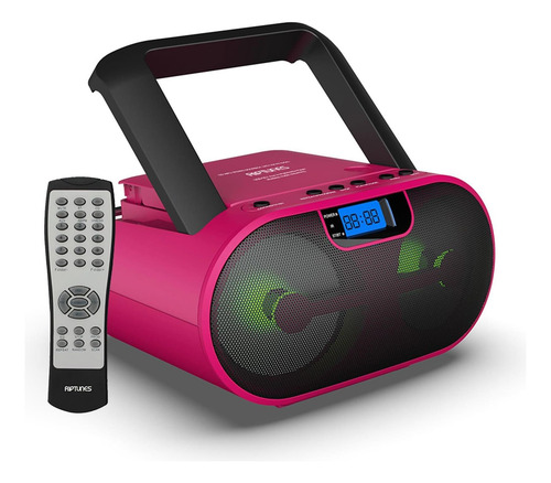 Riptunes Portable Cd Player Boombox Am Fm Radio, Bluetooth,
