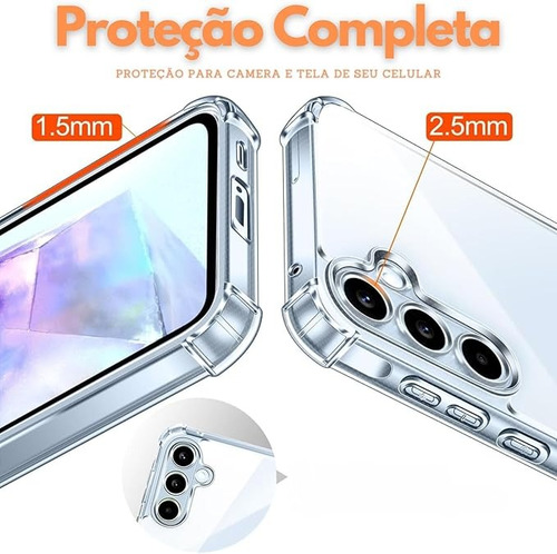 Capa + Película Compatível Com Celular Samsung A55