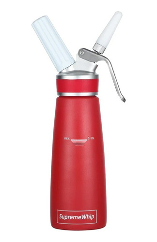 Cremera Sifon 500ml Supremewhip Pro Con Grip De Goma Rojo