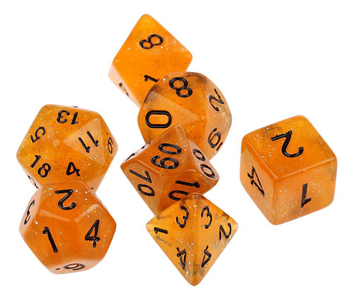 Paquete De 5-6 7 Piezas Juego De Dados Poliédricos D6 D8